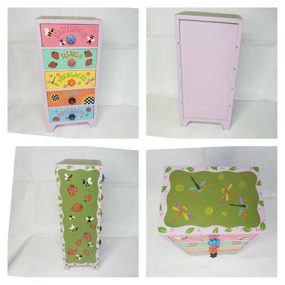 Vintage Growth Cooperate Co 2004 Mini Dresser Earrings Pin Bracelet Organizer - Picture 5 of 8